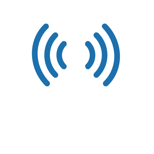 Icône d'antenne de radiodiffusion pour illustrer le service DCB