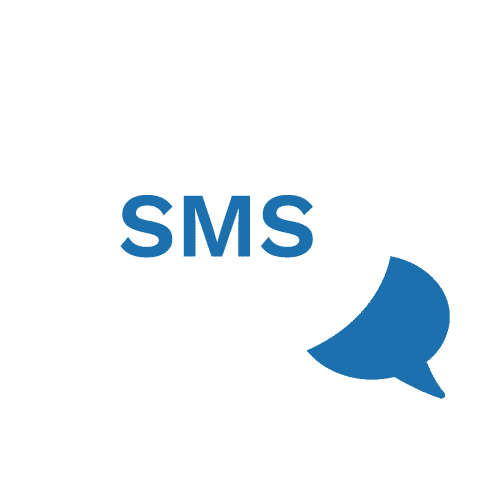 icono de burbuja de SMS para ilustrar el servicio de SMS